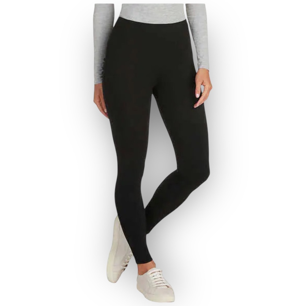 NWT Lady Hathaway Black Comfort French Terry Leggings Women's Size Medium‎